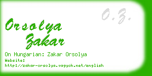 orsolya zakar business card